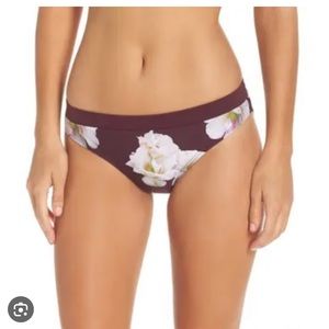 Ted Baker London Gardenia print burgundy bikini bottom